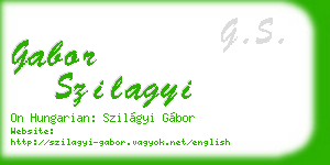gabor szilagyi business card